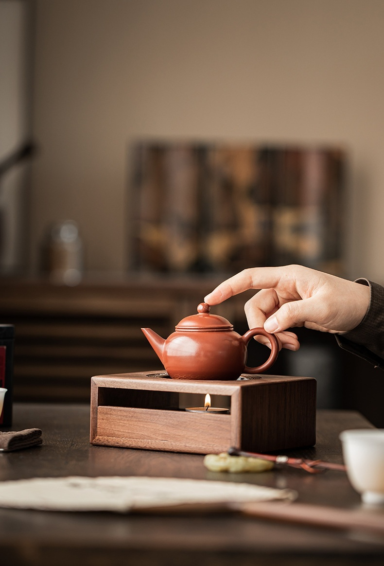 胡桃木温茶器 圍爐煮茶保溫茶爐 茶道配件 商品詳情圖 6