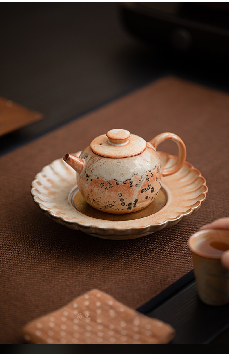 日本志野燒復古陶瓷茶壺 商品詳情圖 13