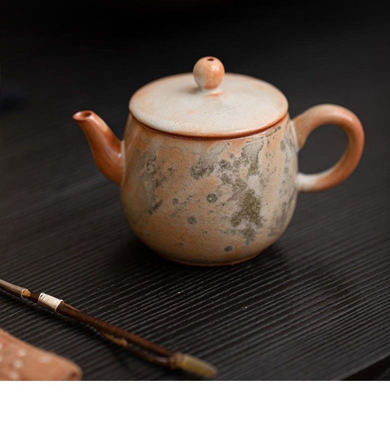 日本志野燒復古陶瓷茶壺 商品詳情圖 4