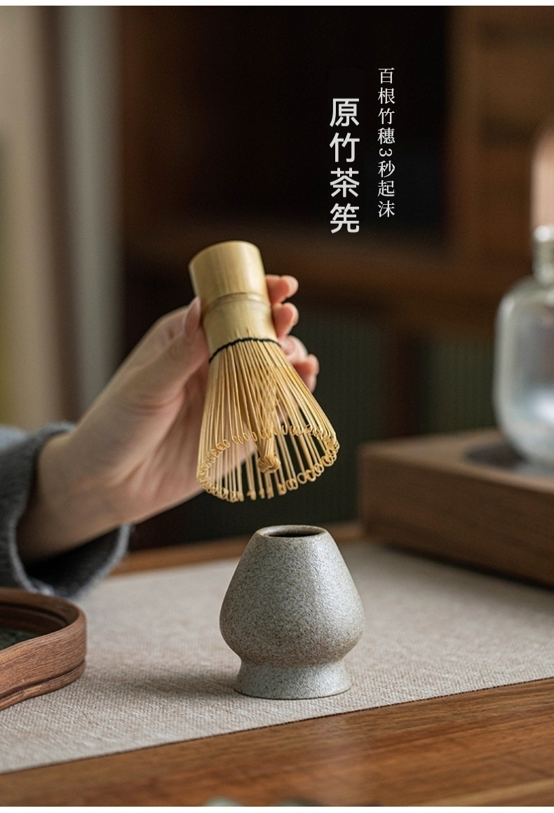 點茶 - 窯變粗陶日式抹茶九件組(抹茶杯茶盤款) 商品詳情圖 7