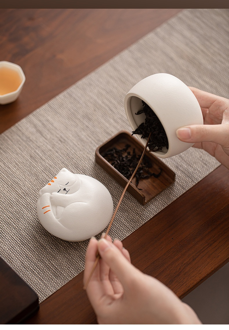可愛貓咪陶瓷茶葉罐 商品詳情圖 4