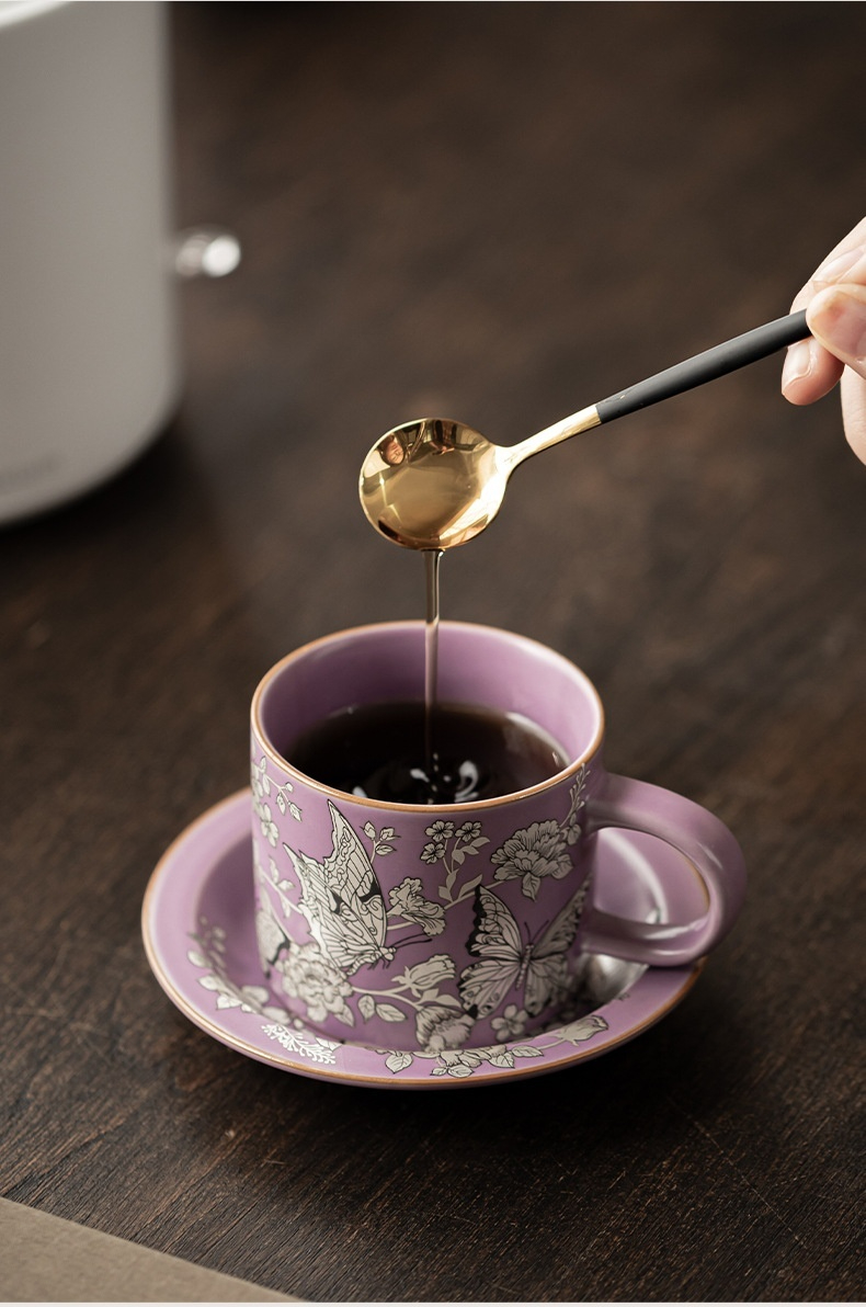 汝窯鎏銀蝶戀花咖啡杯 商品詳情圖 9