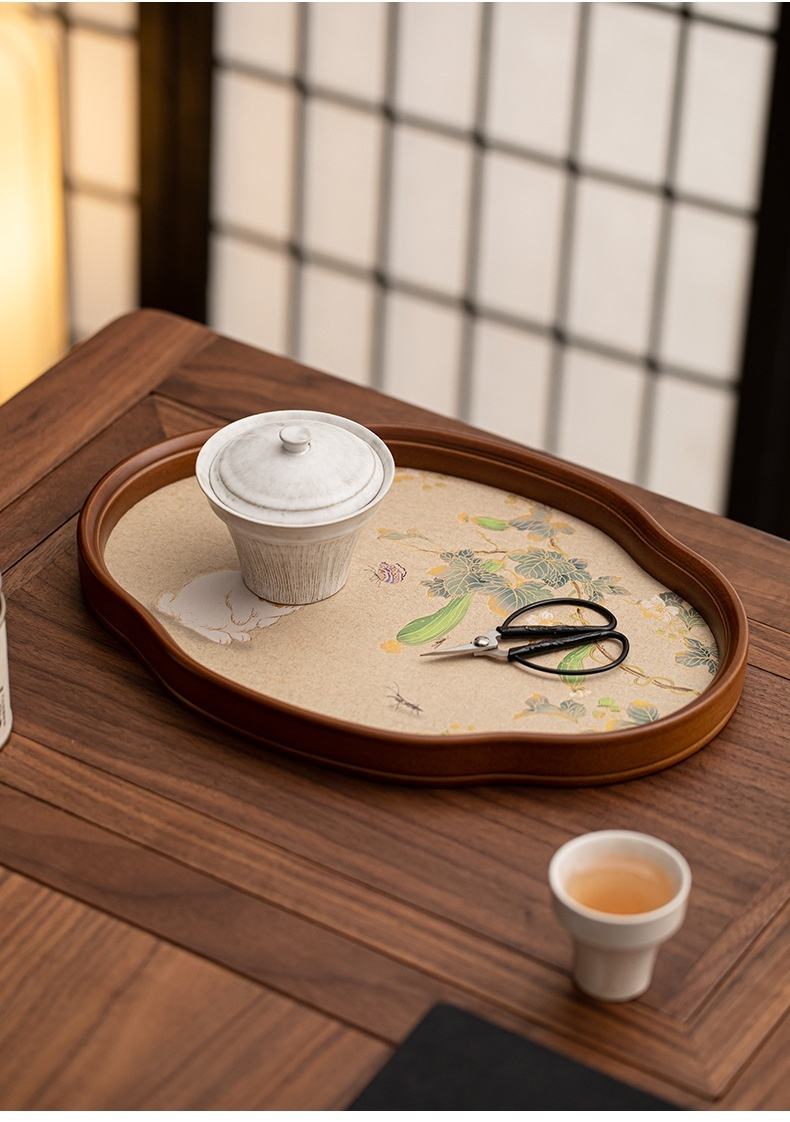 天然竹木玉兔海棠茶盤 商品詳情圖 12