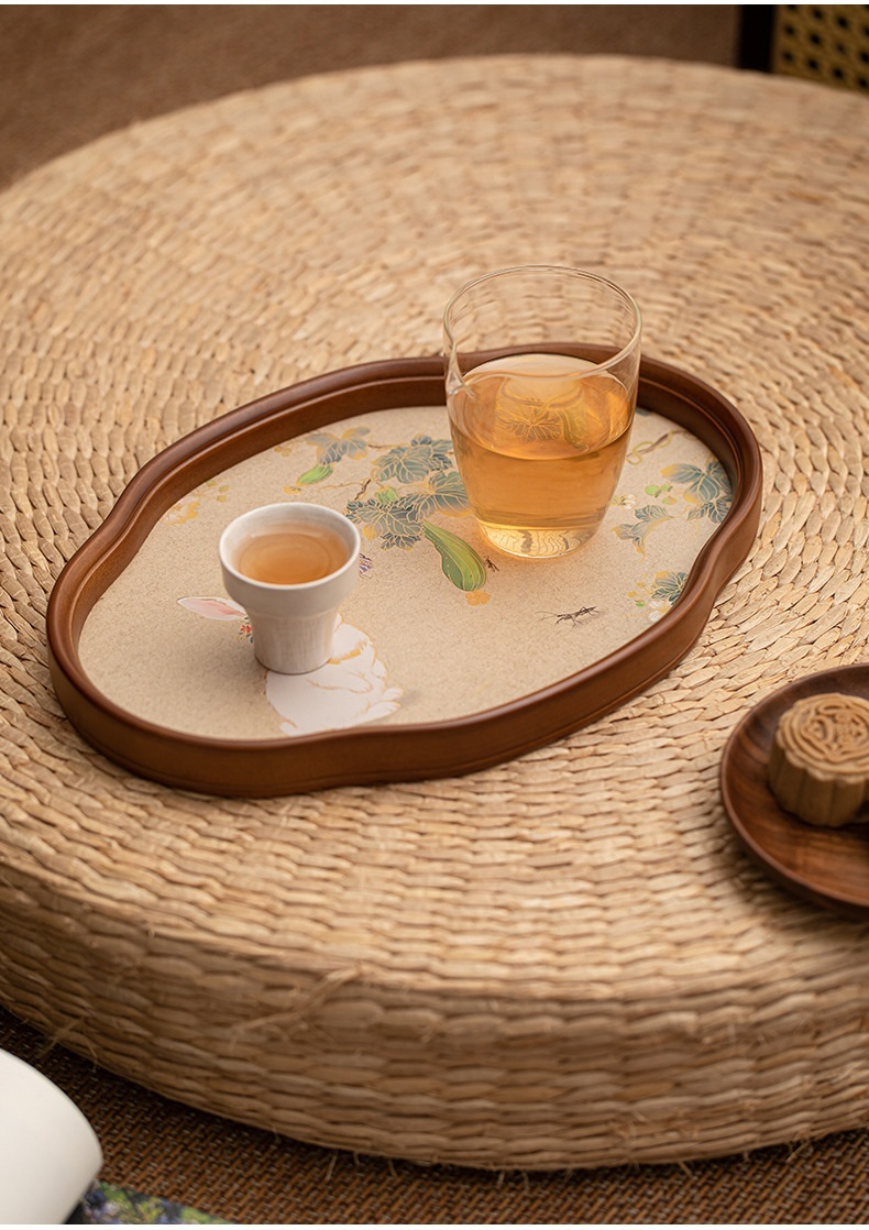 天然竹木玉兔海棠茶盤 商品詳情圖 14