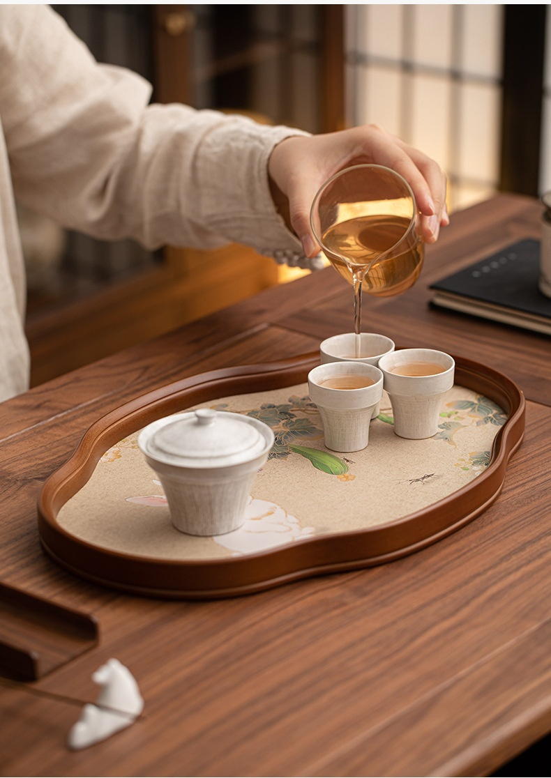 天然竹木玉兔海棠茶盤 商品詳情圖 8