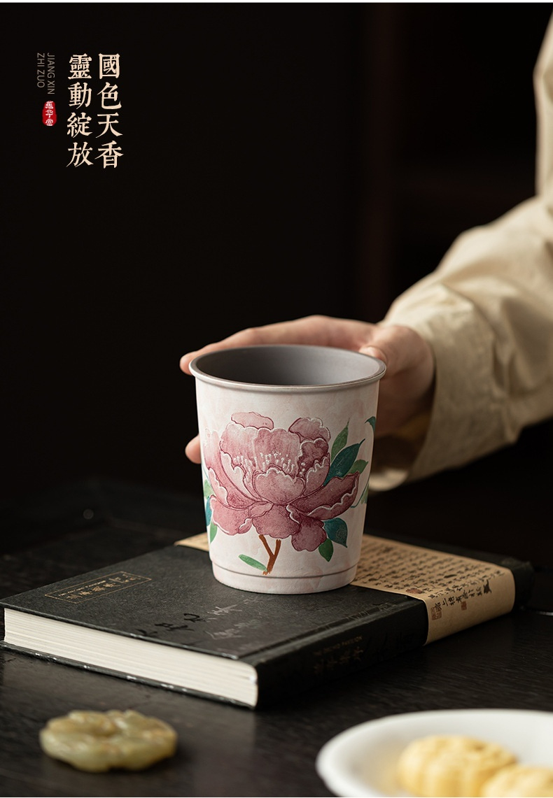 老岩泥淡妝牡丹可樂杯 商品詳情圖 7