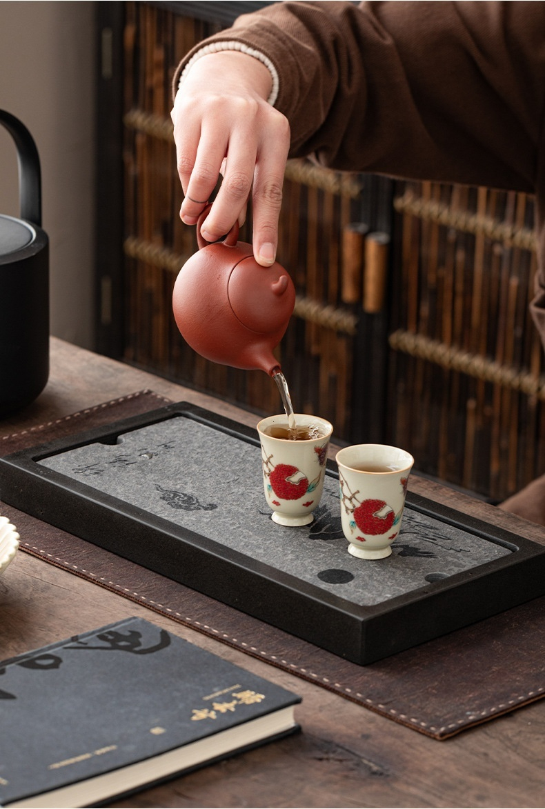 錦繡山河烏金石茶盤 商品詳情圖 6