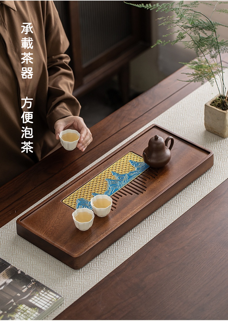 胡桃木千里江山 乾濕茶盤 商品詳情圖 8
