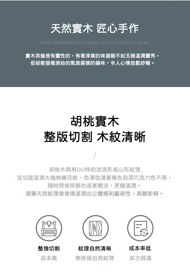 胡桃木單一乾濕茶盤 商品詳情圖 2