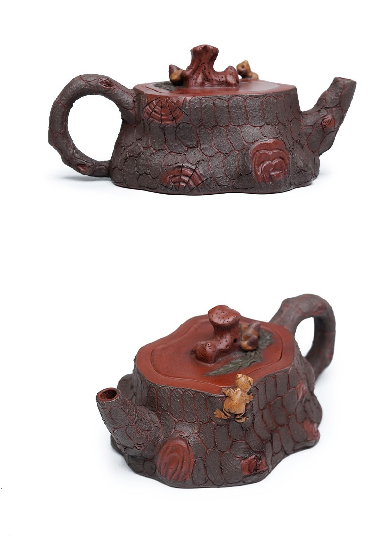 宜興紫砂壺原礦紅泥樹樁仿生壺 (300ml) 商品詳情圖 10