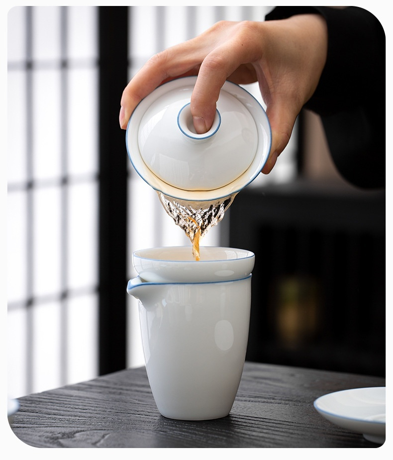 影青瓷蓋碗茶杯套組禮盒 商品詳情圖 6