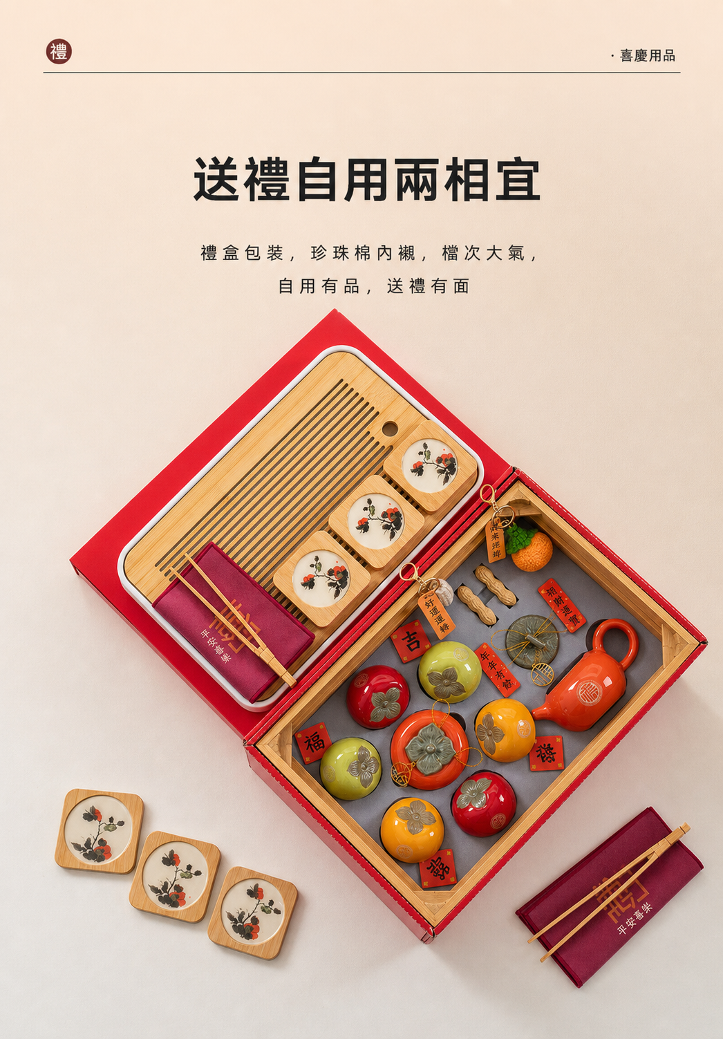 柿季如意好柿花生茶具套組禮盒 商品詳情圖 17