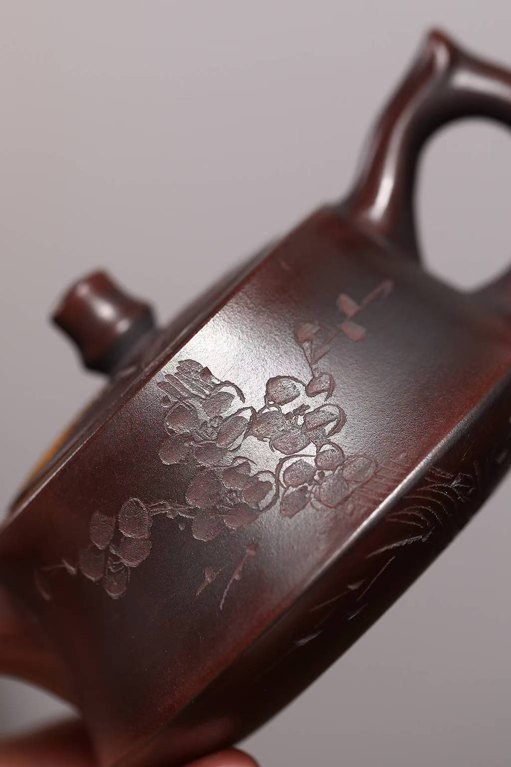 宜興紫砂壺原礦紫泥梅香柱礎壺(200ml) 商品詳情圖 5