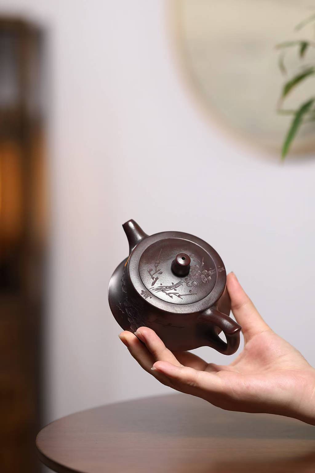 宜興紫砂壺原礦紫泥梅香柱礎壺(200ml) 商品詳情圖 7