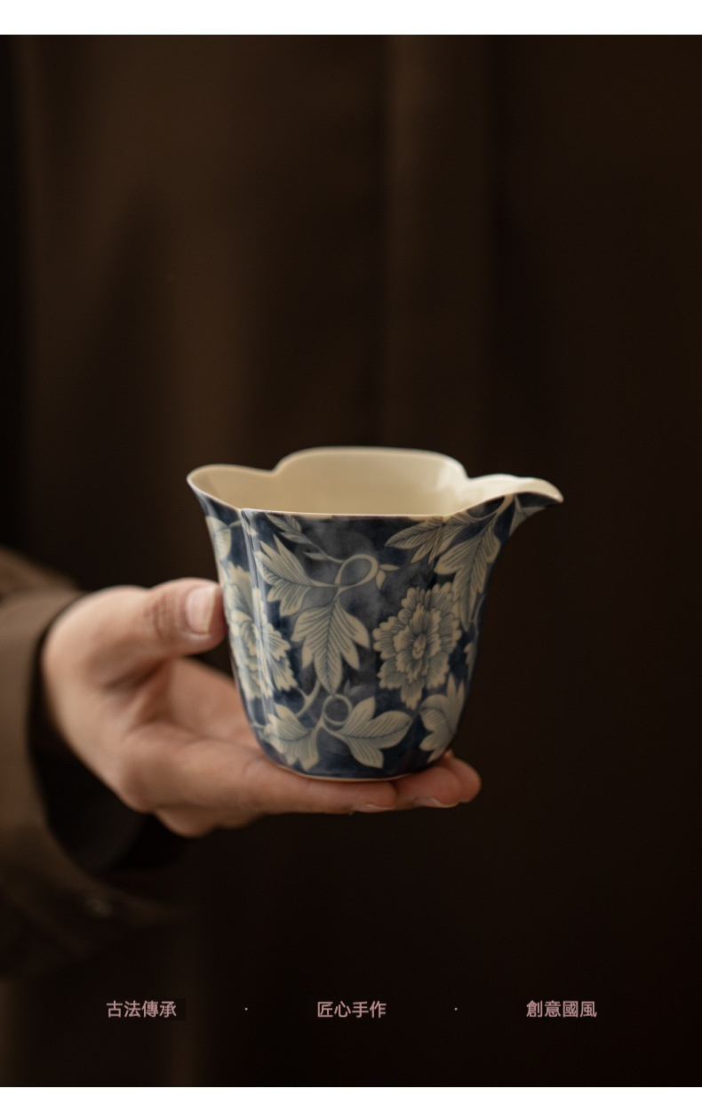 蘇打釉元青花國色天香公道杯 商品詳情圖 6
