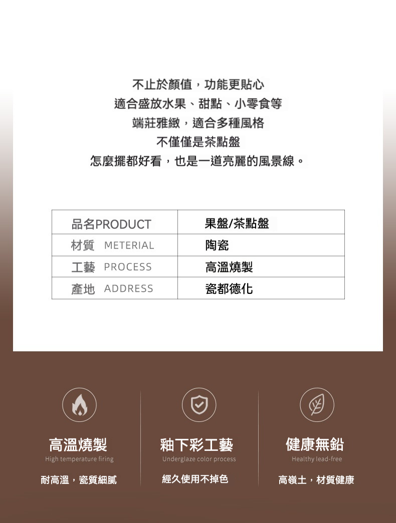菊瓣茶點盤 商品詳情圖 5