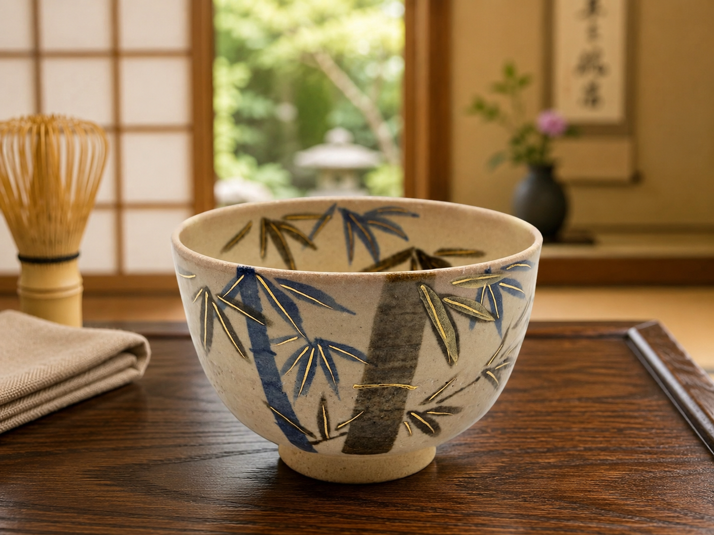 金竹抹茶碗/ 日本清水燒／北哉窯- 南山居
