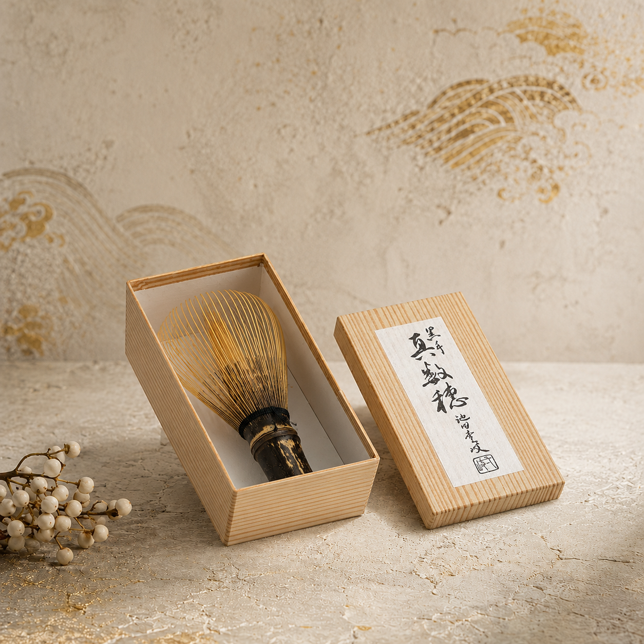 日本大師級- 限量池田壹岐手作真數穗黑竹茶筅- 南山居