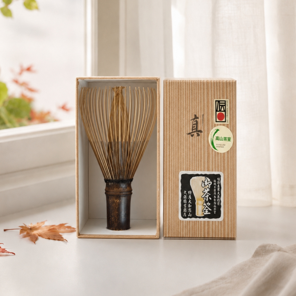日本大師級- 「御茶筌」久保駒吉手作紫竹黑竹真茶筅- 南山居