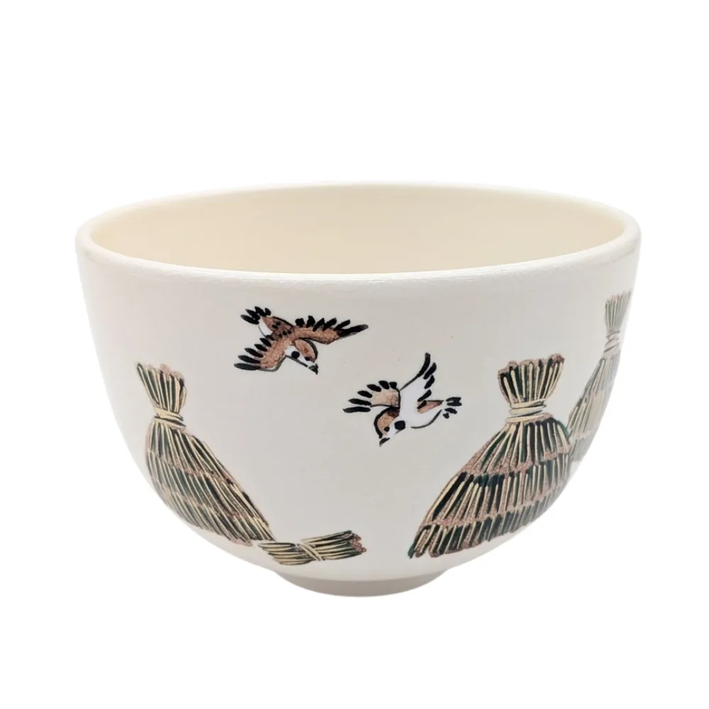 稻束麻雀抹茶碗/ 日本八木海峰- 南山居